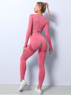 Conjunto Deportivo para Mujer 3 Piezas de Manga Larga