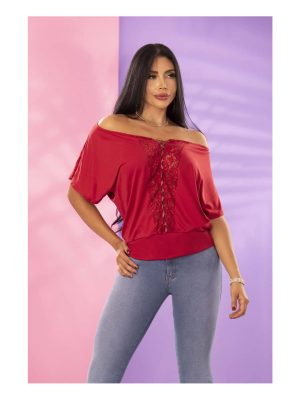 Blusa de moda Vinotinto