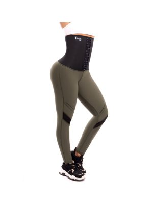 Leggin Deportivo Neopreno con Cierre Central Gris