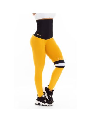 Leggin Deportivo Neopreno con Malla amarillo