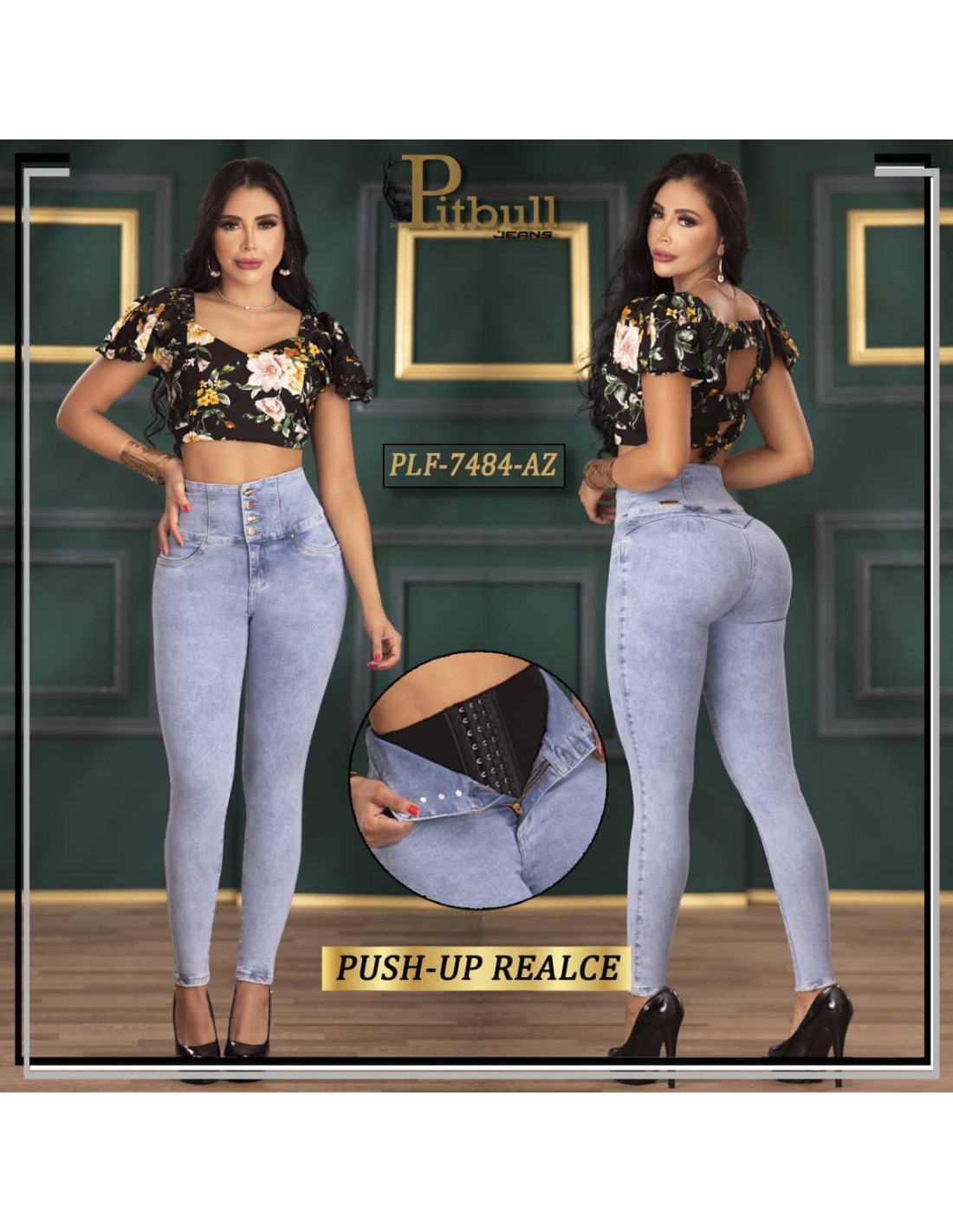Pantalón con Faja Azul Claro - Imagen 4