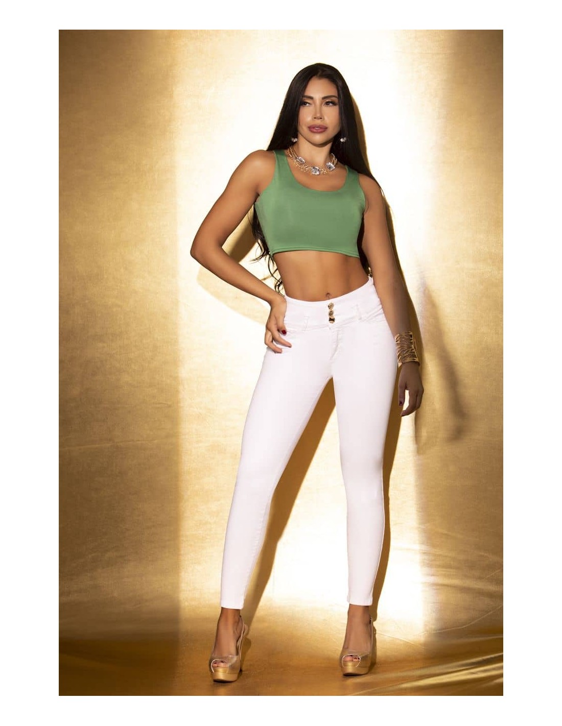 Pantalón Vaquero Blanco